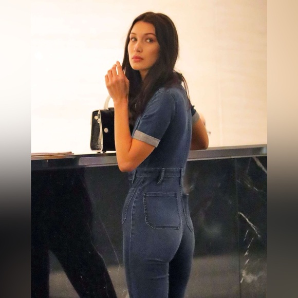Bella Hadid Denim Jumpsuit - Picture 3 of 7